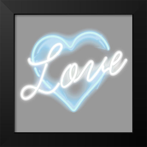 Neon Love AW Black Modern Wood Framed Art Print by Carr, Hailey