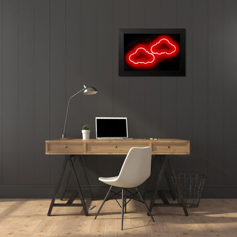 Neon Clouds RB Black Modern Wood Framed Art Print by Carr, Hailey