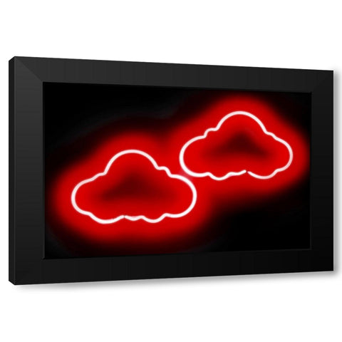 Neon Clouds RB Black Modern Wood Framed Art Print by Carr, Hailey