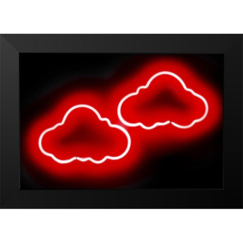 Neon Clouds RB Black Modern Wood Framed Art Print by Carr, Hailey
