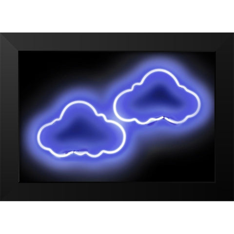 Neon Clouds BB Black Modern Wood Framed Art Print by Carr, Hailey