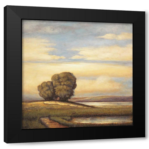 Reminisce I Black Modern Wood Framed Art Print with Double Matting by Leonard, Jeffrey