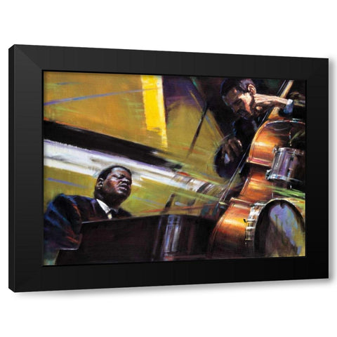 Trio Black Modern Wood Framed Art Print by Kam, Jin G.