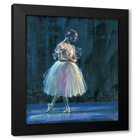 Giselle Black Modern Wood Framed Art Print with Double Matting by Kam, Jin G.