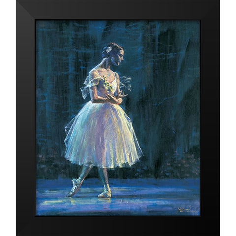 Giselle Black Modern Wood Framed Art Print by Kam, Jin G.