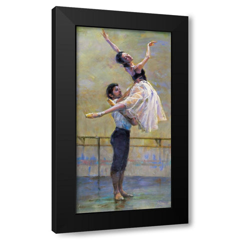 Rehearsal Black Modern Wood Framed Art Print with Double Matting by Kam, Jin G.