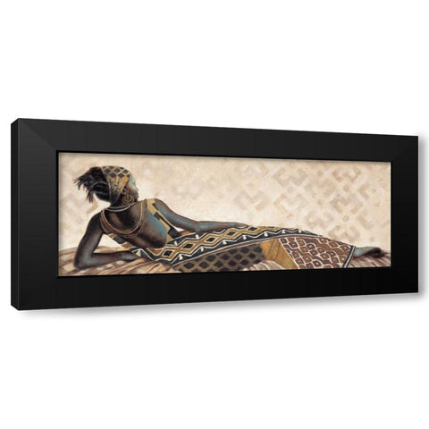 Femme Africaine V Black Modern Wood Framed Art Print with Double Matting by Leconte, Jacques