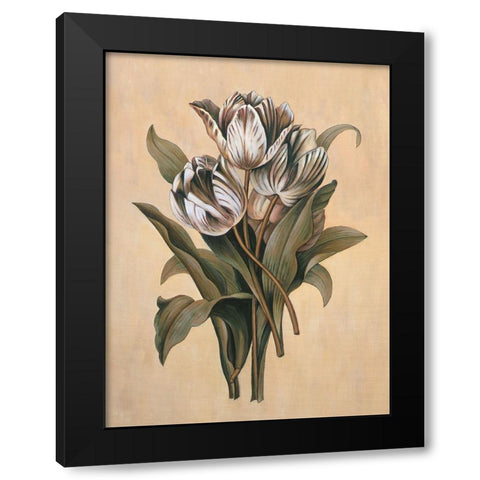 Tulips I Black Modern Wood Framed Art Print by Deveraux, Jill