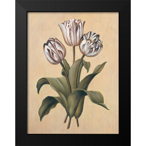 Tulips II Black Modern Wood Framed Art Print by Deveraux, Jill