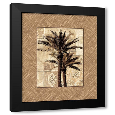 Palm Paradise II Black Modern Wood Framed Art Print by Seba, John