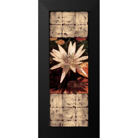 Waterlily Panel I Black Modern Wood Framed Art Print by Seba, John