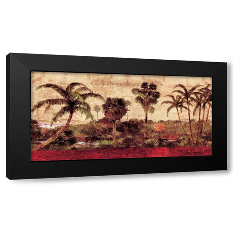 Palm Garden Black Modern Wood Framed Art Print by Seba, John