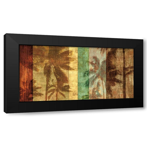 Palm Shadows II Black Modern Wood Framed Art Print with Double Matting by Seba, John