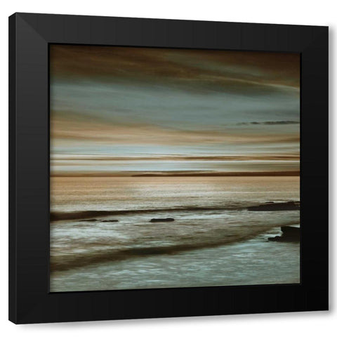Hightide Black Modern Wood Framed Art Print by Seba, John