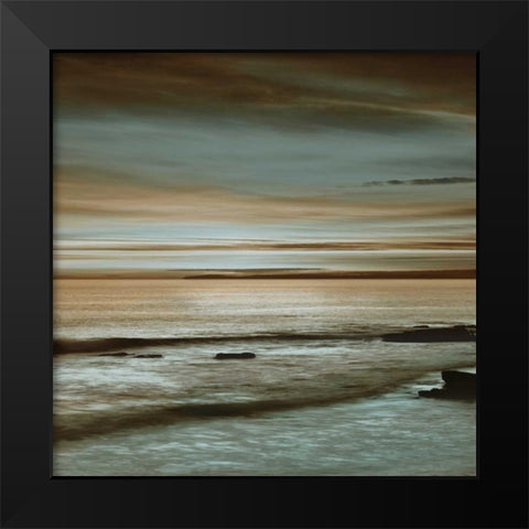 Hightide Black Modern Wood Framed Art Print by Seba, John