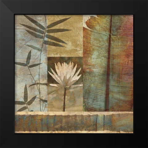 Palm Garden II Black Modern Wood Framed Art Print by Seba, John