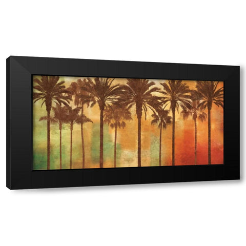 Palm Paradise Black Modern Wood Framed Art Print by Seba, John