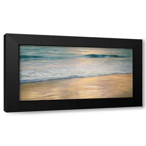 Shoreline Sunset Black Modern Wood Framed Art Print with Double Matting by Seba, John