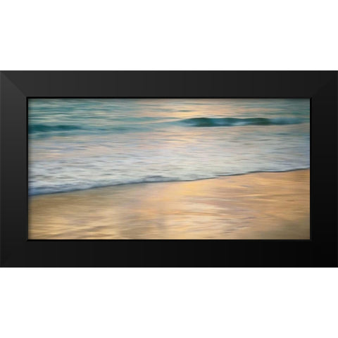 Shoreline Sunset Black Modern Wood Framed Art Print by Seba, John