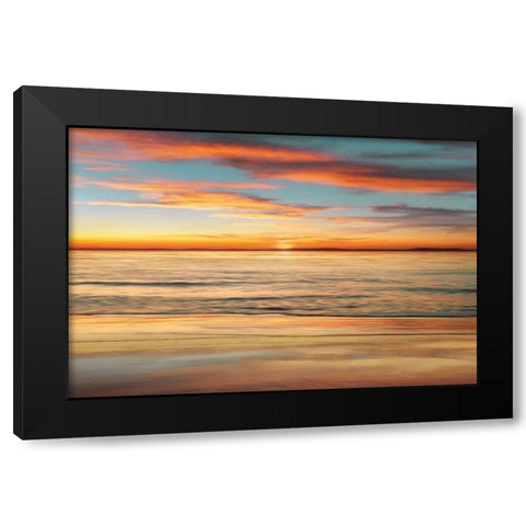 Surf and Sand Black Modern Wood Framed Art Print by Seba, John