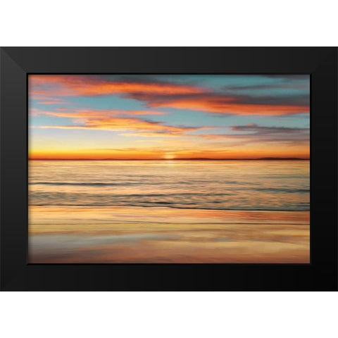 Surf and Sand Black Modern Wood Framed Art Print by Seba, John