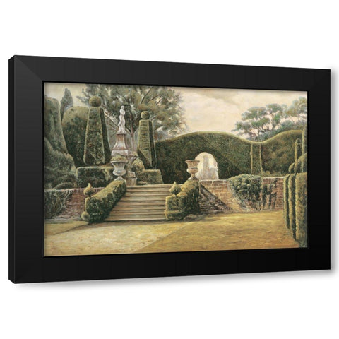 Steps to the Garden II Black Modern Wood Framed Art Print by Collins, Isabelle