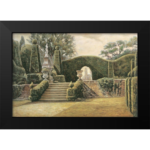 Steps to the Garden II Black Modern Wood Framed Art Print by Collins, Isabelle