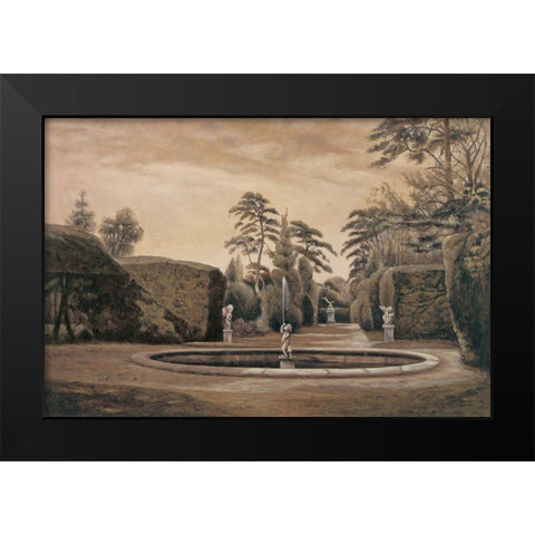 Classical Garden I Black Modern Wood Framed Art Print by Collins, Isabelle