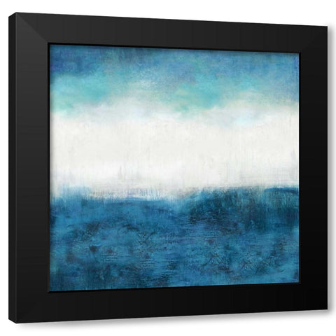 Aqua Dawn Black Modern Wood Framed Art Print by Blake, Jaden