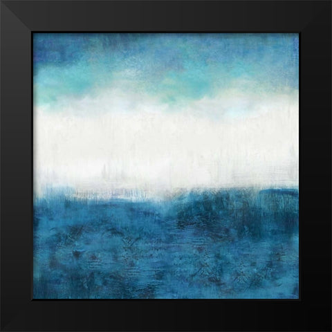 Aqua Dawn Black Modern Wood Framed Art Print by Blake, Jaden