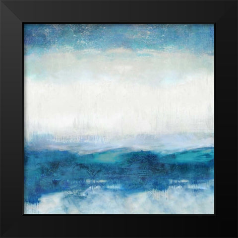 Aqua Motion Black Modern Wood Framed Art Print by Blake, Jaden