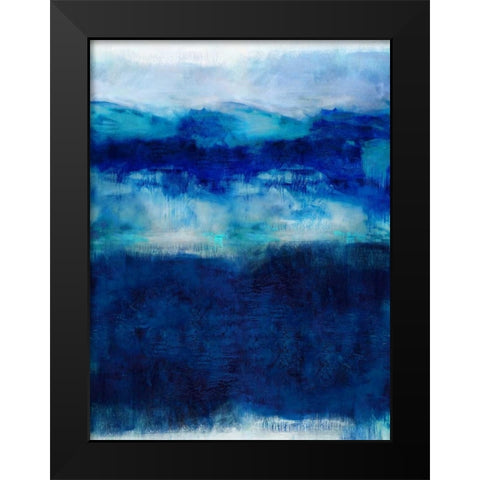 Indigo Dawn Black Modern Wood Framed Art Print by Blake, Jaden