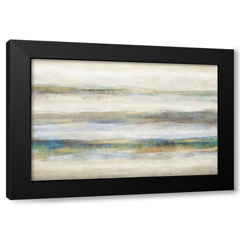 Linear Motion Black Modern Wood Framed Art Print with Double Matting by Blake, Jaden