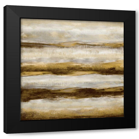 Linear Motion in Golden Black Modern Wood Framed Art Print by Blake, Jaden
