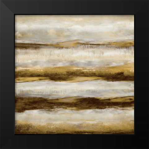 Linear Motion in Golden Black Modern Wood Framed Art Print by Blake, Jaden