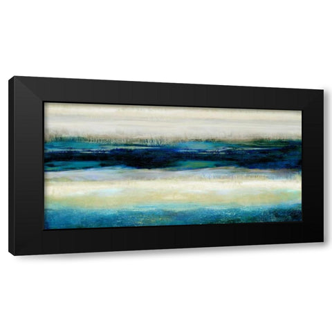 Reflections in Blue Black Modern Wood Framed Art Print with Double Matting by Blake, Jaden