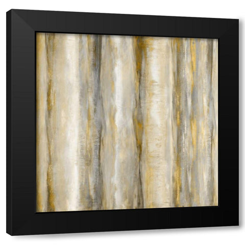 Vertical Motion Golden Black Modern Wood Framed Art Print with Double Matting by Blake, Jaden