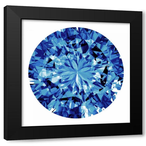 Shine On in Blue Black Modern Wood Framed Art Print with Double Matting by Tatum, Jan