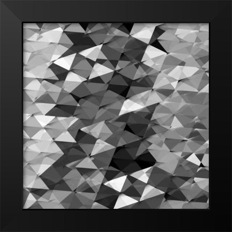Geometric Squared II Black Modern Wood Framed Art Print by Tatum, Jan