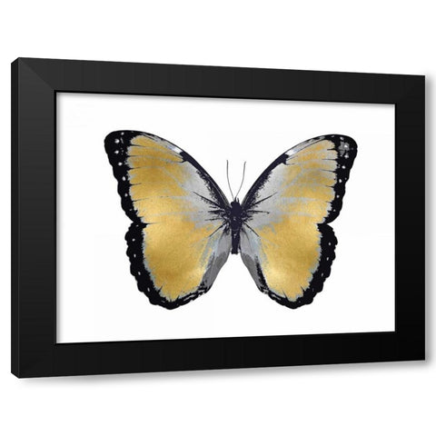 Butterfly in Metallic I Black Modern Wood Framed Art Print with Double Matting by Bosco, Julia