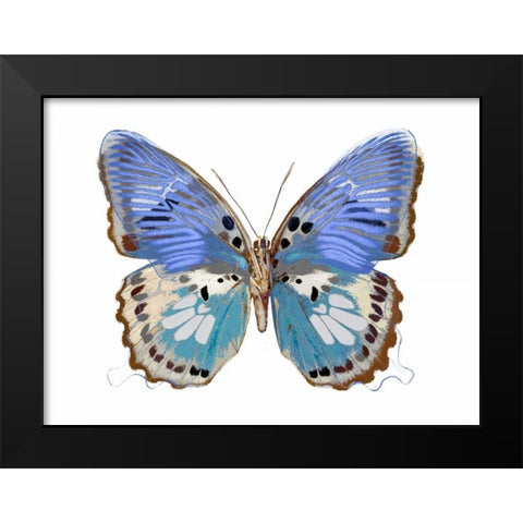 Golden Butterfly V Black Modern Wood Framed Art Print by Bosco, Julia