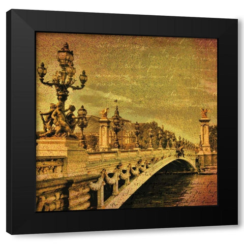 Paris Romance Black Modern Wood Framed Art Print with Double Matting by Casey, Julia
