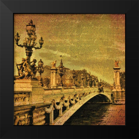 Paris Romance Black Modern Wood Framed Art Print by Casey, Julia