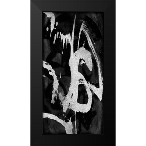 Rambunctious Silver I Black Modern Wood Framed Art Print by Davila, Jordan