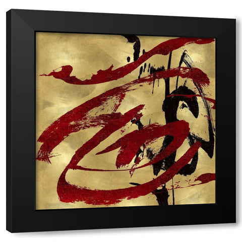 Feisty Black Modern Wood Framed Art Print by Davila, Jordan