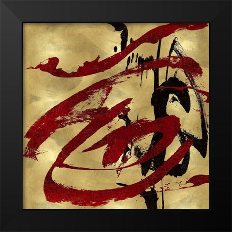 Feisty Black Modern Wood Framed Art Print by Davila, Jordan