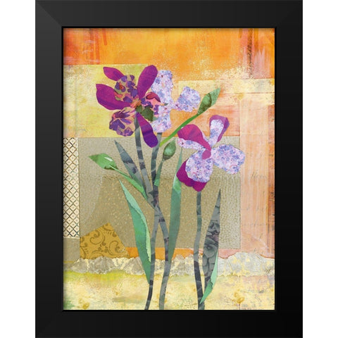Iris V Black Modern Wood Framed Art Print by McGee, Jenny