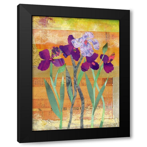 Iris III Black Modern Wood Framed Art Print by McGee, Jenny