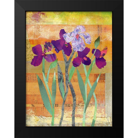 Iris III Black Modern Wood Framed Art Print by McGee, Jenny