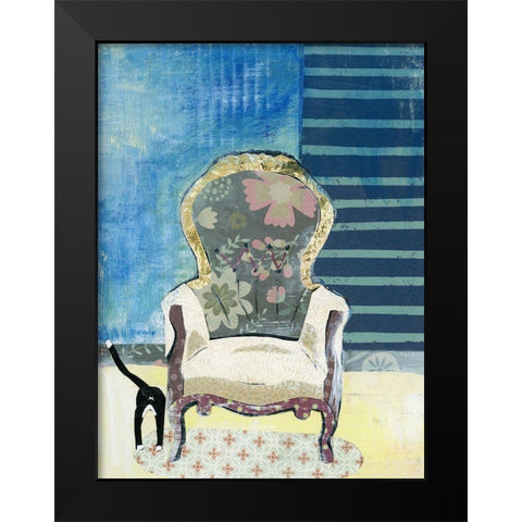 Comfy Chair Black Modern Wood Framed Art Print by McGee, Jenny